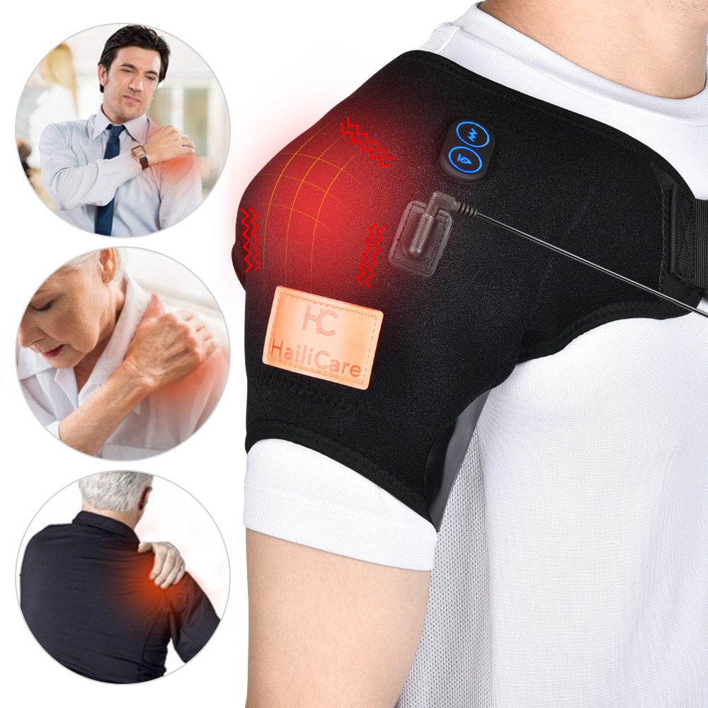 Heating Massage Shoulder Brace Support Bandage Arthritis Injury Dislocation Rehabilitation Therapy Pain Shoulder Strap Wrap Belt