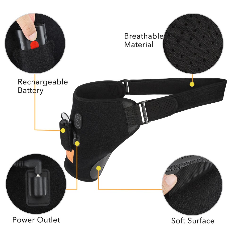 Rechargeable Heat Therapy Shoulder Brace Adjustable Shoulder