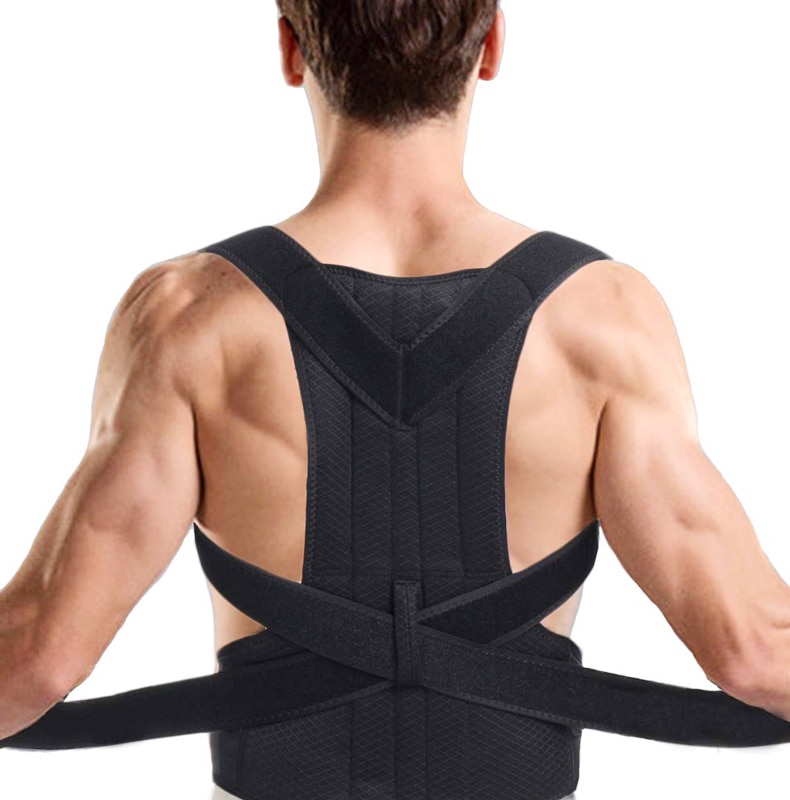 Adjustable Posture Corrector Fitness Back Support Shoulder Lumbar Brace Support Adjustable Belt Comfortable Corrector For Men