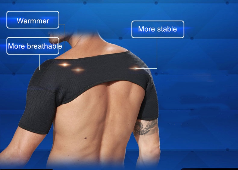 Double Shoulder Support Sports Back Shoulder Brace Protector Strap  Breathable Shoulder Pad Wrap Belt Band for Pain Relief Gym - IAGS Shop