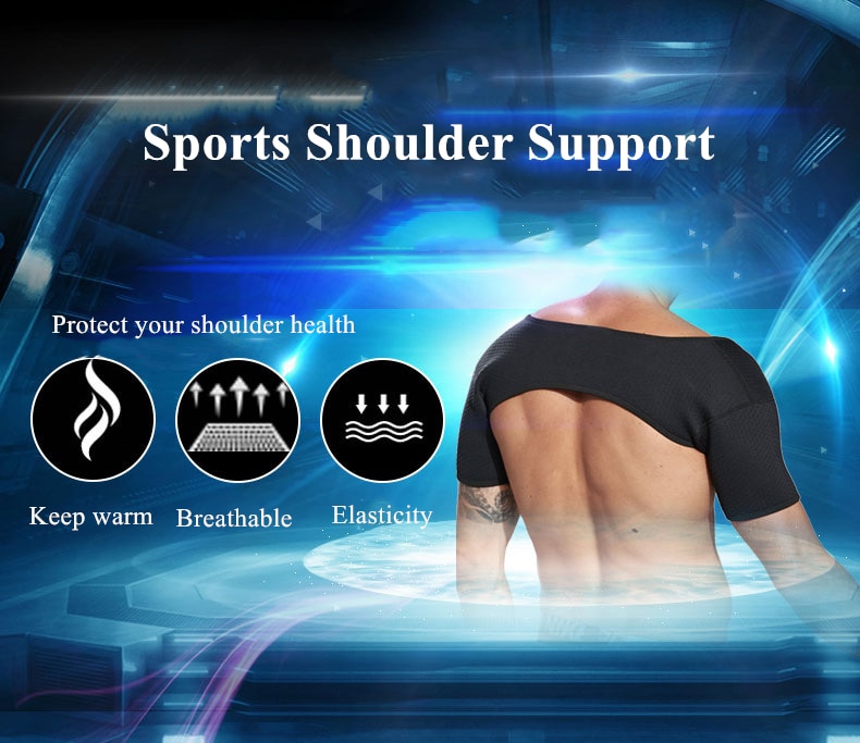 Double Shoulder Support Sports Back Shoulder Brace Protector Strap