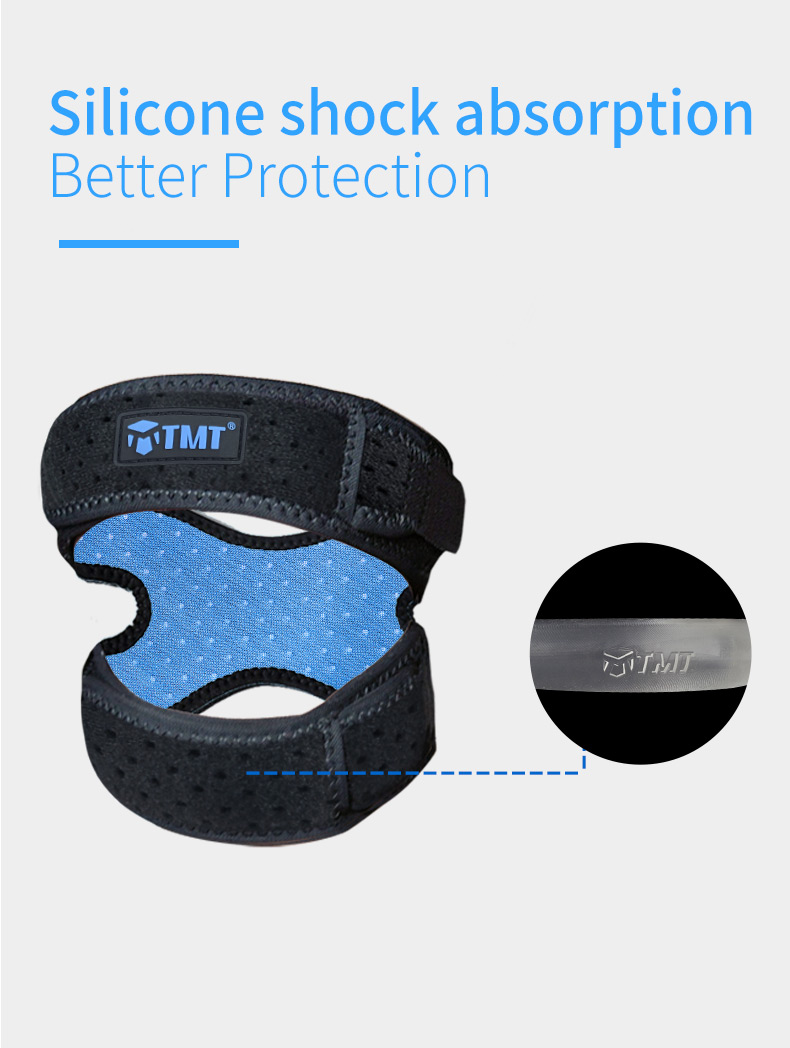TMT  2 PCS Knee Brace Pads for Gym Sports Running Adjustable Kneepads Climbing Volleyball Patella Guard Protector Support Strap